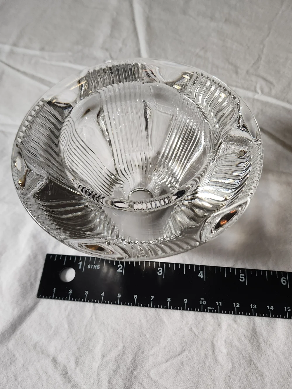 Mikasa Oracle Clear Ribbed Glass Candle Bowl